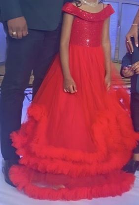Picture of Red Layered Frock For 7Y