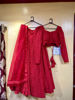 Picture of Red long sleeves lehenga