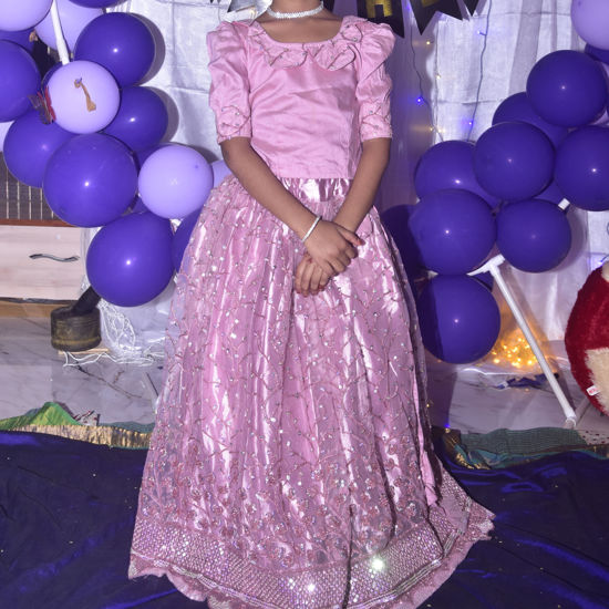 Picture of Net Embroidered Lehenga For 6-8Y