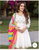 Picture of Never used white chudidhar with multicolour dupatta