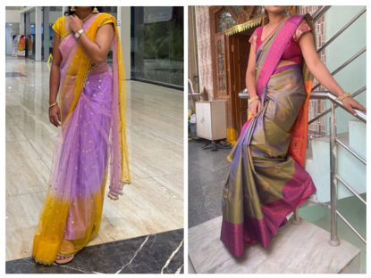 Picture of Combo sarees without blouses