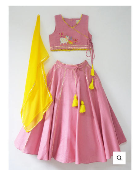 Picture of Cotton pichwai charm lehenga with fluffy cancan 6-7y