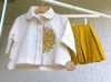 Picture of Yellow and maroon skorts combo 5-7y