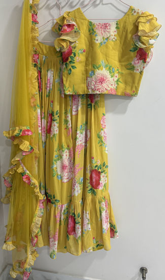 Picture of Neerus Yellow Floral Lehenga