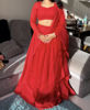 Picture of Red long sleeves lehenga