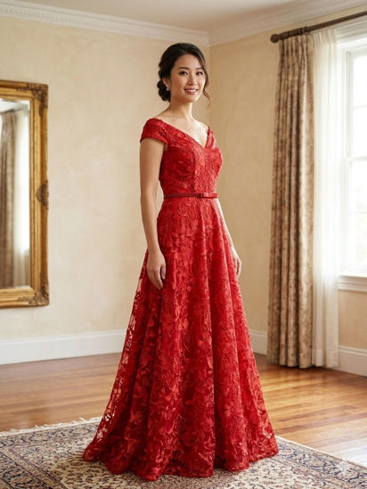 Picture of Red prom gown