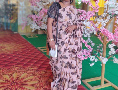 Picture of Classy Pastel shades Crush saree