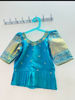 Picture of Blue pattu lehanga with maggam work blouse For 6-8Y