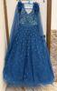 Picture of Elegant Teal Blue Embellished Tulle Party Gown From Neerus