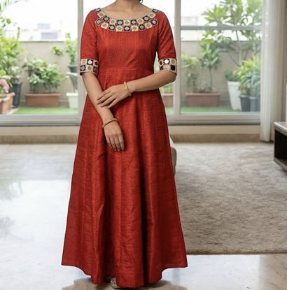 Picture of Raw silk Long frock
