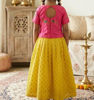 Picture of Vibrant Pink & Yellow Traditional Festive Lehenga Set For 4-6Y