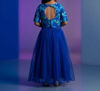Picture of Royal Blue & Brocade Lehenga Set For 4-6Y