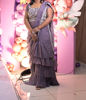 Picture of Ruffle crop top/ pre draped saree
