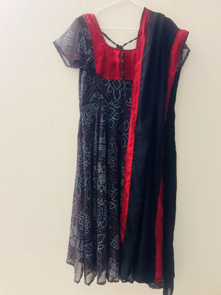 Picture of Black bhandhini georgette Anarkali