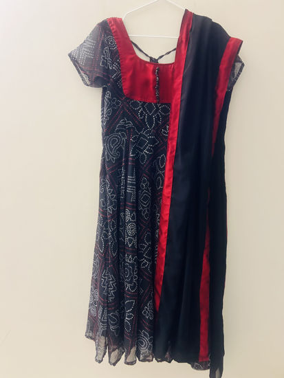 Picture of Black bhandhini georgette Anarkali