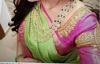 Picture of Pure Kanjeevaram silk saree with maggam work blouse