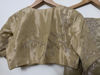 Picture of Gold tissue organza saree with designer blouse with work