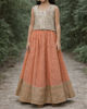 Picture of Peach and off white beautiful embroidered lehenga set For 6-8Y