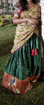 Picture of Pattu langa with kalamkari voni