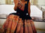 Picture of Black and maroon naryanpet croptop skirt For 2Y