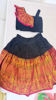 Picture of Black and maroon naryanpet croptop skirt For 2Y