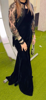 Picture of Black 3 pc partywear velvet set