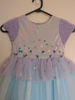 Picture of Lavender and blue high low peplum dress For 4-6Y