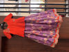Picture of Beautiful raw silk lavender floral lehenga with orange handwork blouse For 6-7Y
