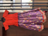 Picture of Beautiful raw silk lavender floral lehenga with orange handwork blouse For 6-7Y