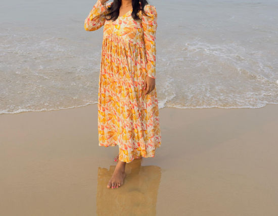 Picture of Yellow frock for summer Vibes