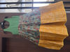 Picture of Yahvi sea green and yellow pure silk kalamkari  lehenga with pure raw silk blouse for 3-5Y