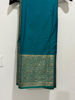 Picture of Never worn semi Kanchi pattu deep burgundy with ramagreen border saree