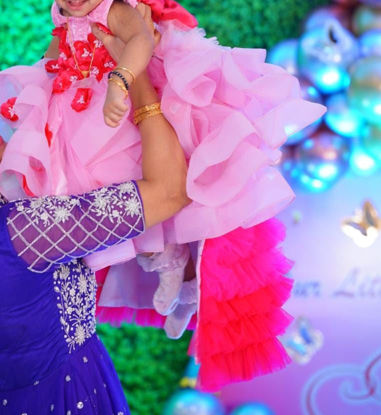 Picture of Li& Li couture Flower theme b'day dress with vail 1Y