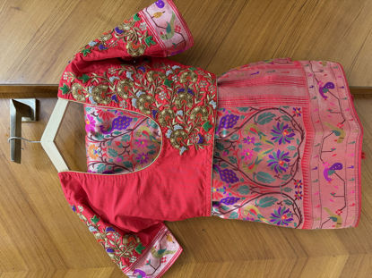 Picture of Full paithani power loom saree from Yeola with designer work blouse
