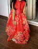 Picture of Floral organza lehenga with silk gold butti blouse For 4-6Y