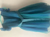 Picture of Peacocok blue party wear net dress For 4-6Y 2-4Y