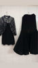 Picture of Black 3 pc partywear velvet set
