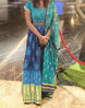 Picture of Ikkat style long frock with dupatta