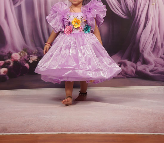 Picture of Lavender Floral Gown For 1-2Y
