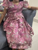 Picture of Onion pink organza floral dress For 4Y