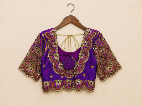 Picture of Maggam work Blouse with pearls