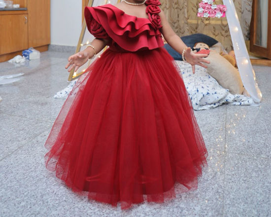 Picture of Boutique designed maroon frock For 2-4Y