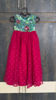 Picture of Pink n green crape long frock For 4-6Y