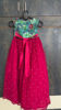 Picture of Pink n green crape long frock For 4-6Y