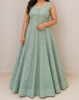 Picture of Teal Embroidered Gown