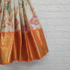 Picture of Paint brush style Floral Pattu lehenga with appliqué work blouse