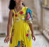 Picture of Pure Chanderi frock with pure pen Kalamkari appliqué work all over