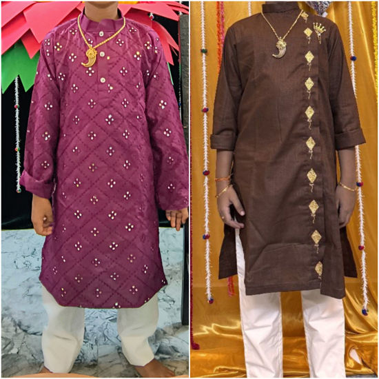 Picture of Combo of 2 kurtas+1 pyjama For 6-8Y