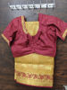 Picture of Traditional Mustard Yellow & Maroon Silk Pattu saree