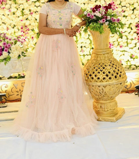 Picture of Heavy party wear long dress with cancan from MEBAZ